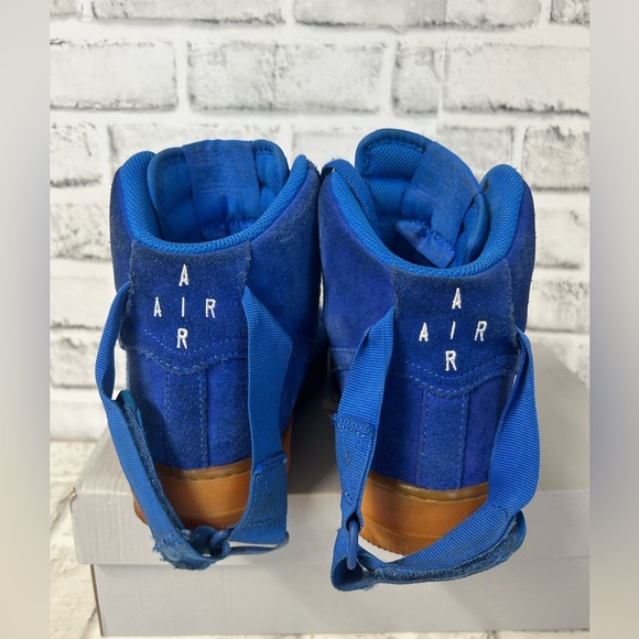 Nike Air Force 1 High 07 LV8 Men's Size 7.5 Blue Basketball Shoes 806403-400 - Picture 4 of 12